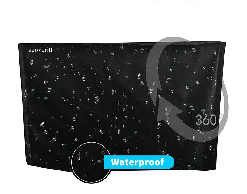 acoveritt Outdoor 50" TV Set Cover,Scratch Resistant Liner Protect LED Screen Best-Compatible with Standard Mounts and Stands (Black) - Image 4
